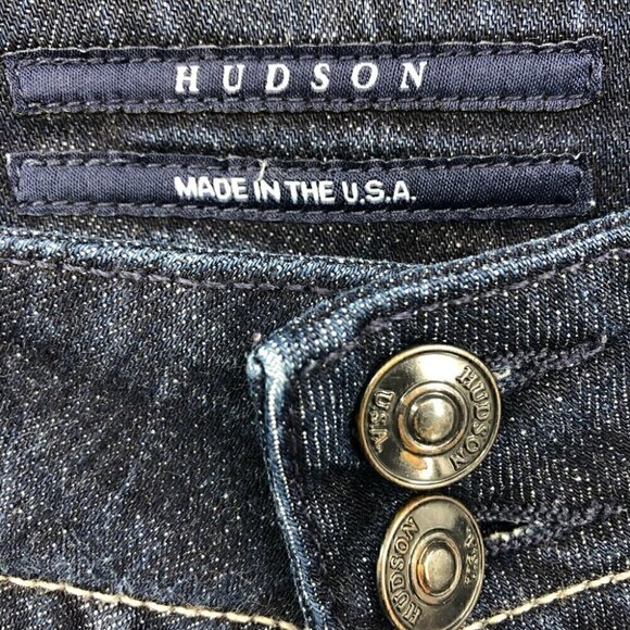 Hudson Women’s 26 Made in the USA Signature Bootcut Dark Wash Jean 5 Poc… - Picture 6 of 8